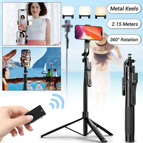 Shoot Smart from Every Angle  360° Rotating Selfie Tripod