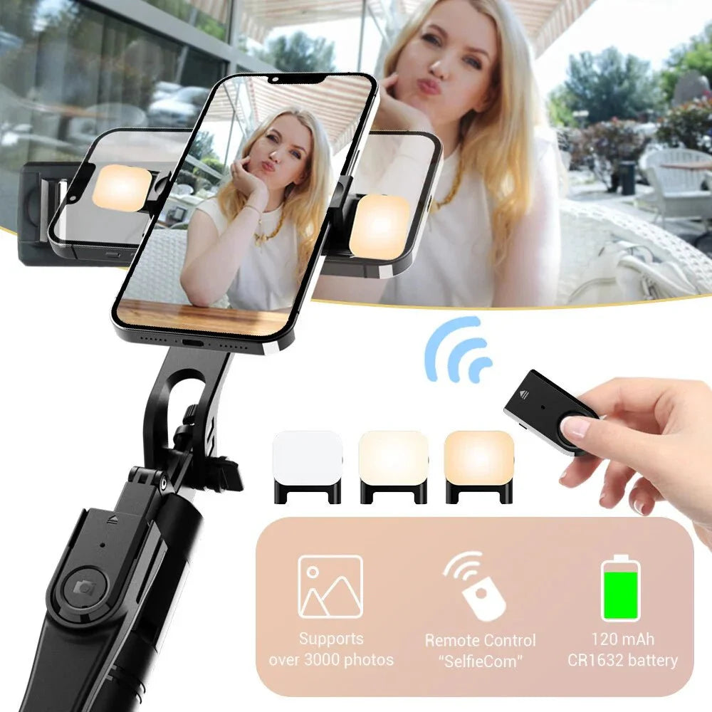 Shoot Smart from Every Angle  360° Rotating Selfie Tripod