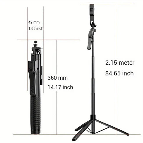 Shoot Smart from Every Angle  360° Rotating Selfie Tripod