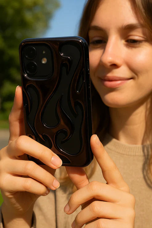 Glossy Flame Cutout Case  Turn Up the Heat in Style