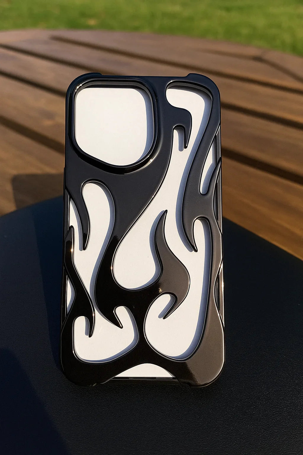 Glossy Flame Cutout Case  Turn Up the Heat in Style