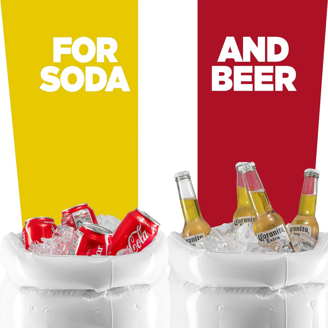 2 in 1 Inflatable Beer Mug Cooler & Pool Float Chill & Party in Style