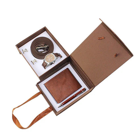 Luxury Gift Set for Him  Watch Wallet Belt & More in One Elegant Box