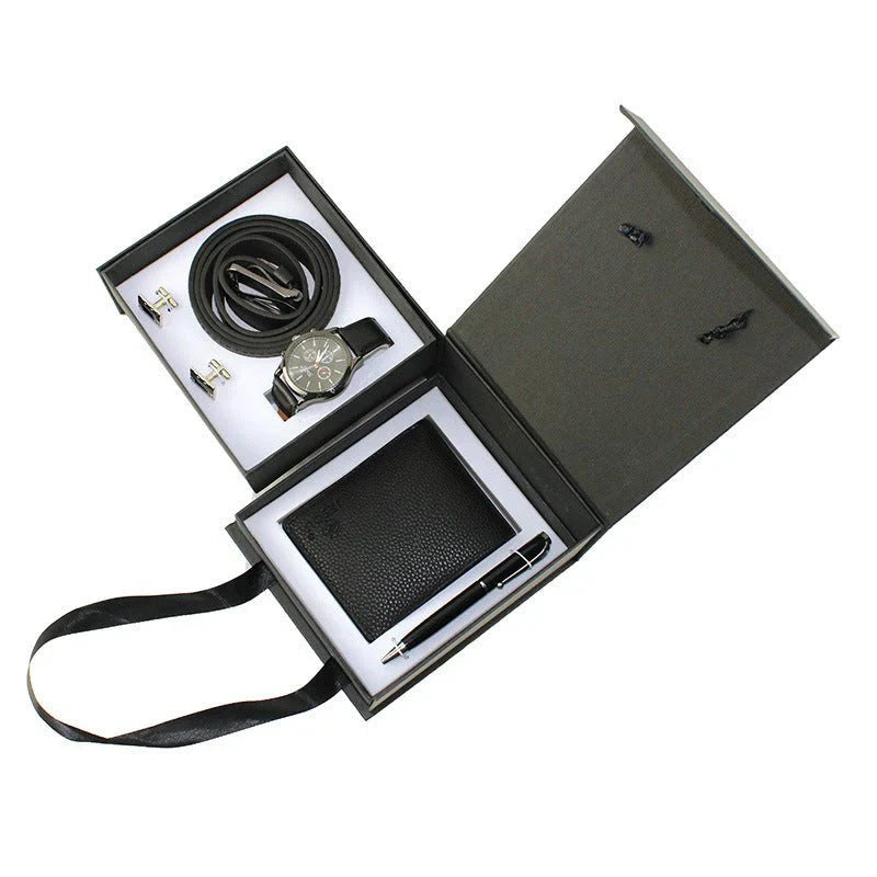 Luxury Gift Set for Him  Watch Wallet Belt & More in One Elegant Box
