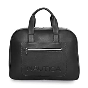 Nautica Leatherette Duffel Bag Travel Smart Carry in Style