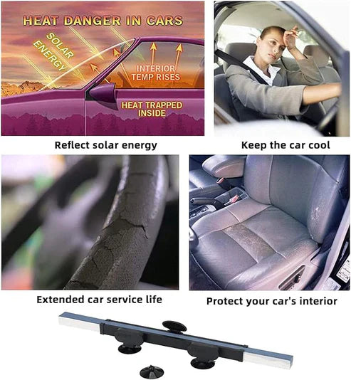 AutoCool Retractable Car Sun Shade  Fold Pull & Chill