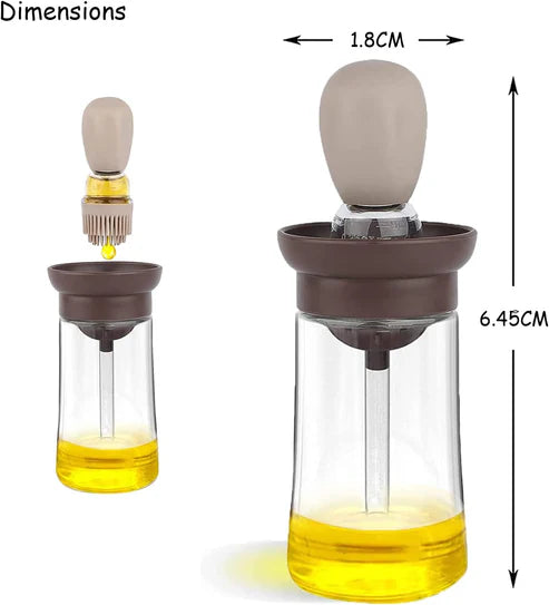 2 in 1 Silicone Oil Dispenser & Brush  Mess Free Cooking Made Easy