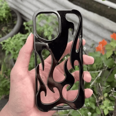 Glossy Flame Cutout Case  Turn Up the Heat in Style