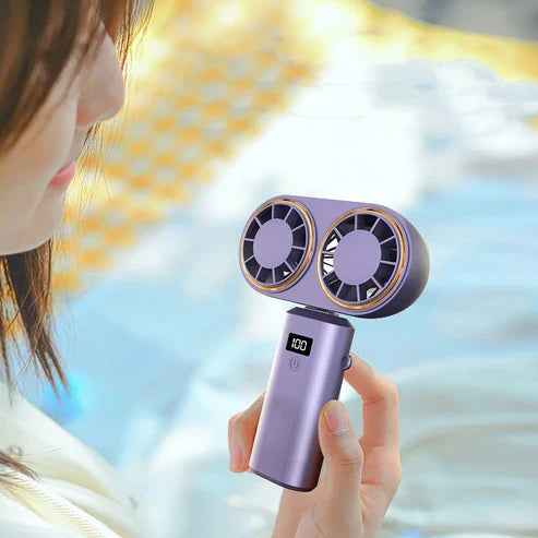 Stay Cool On the Go  USB Handheld & Neck Hanging Mini Fan