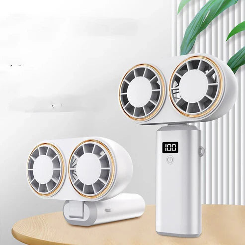 Stay Cool On the Go  USB Handheld & Neck Hanging Mini Fan