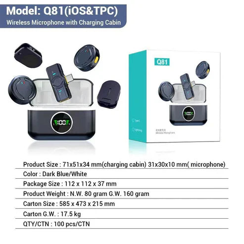 Record Like a Pro  Wireless Mic with Portable Charging Case